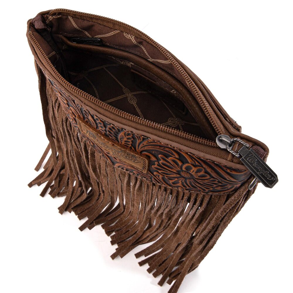 6342 Wrangler Clutch Wristlet Fringe Purse Western Crossbody Bags - Picture 4 of 5